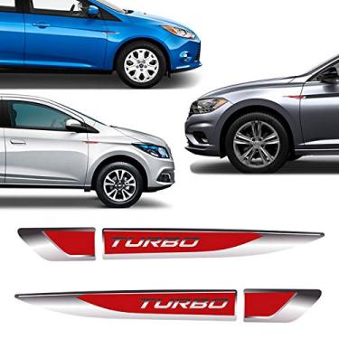 Imagem de SPORTINOX, Aplique Lateral Turbo Para Onix Hb20 Polo Vermelho Resinado