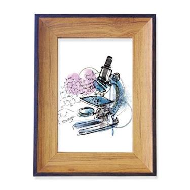 Imagem de DIYthinker Quadros fotográficos de microscópio Chemistry Kowledge para exibição de arte de mesa