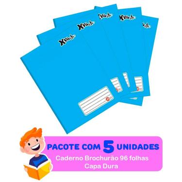 Imagem de Caderno Brochurão Azul Capa Dura 96 Folhas - Máxima
