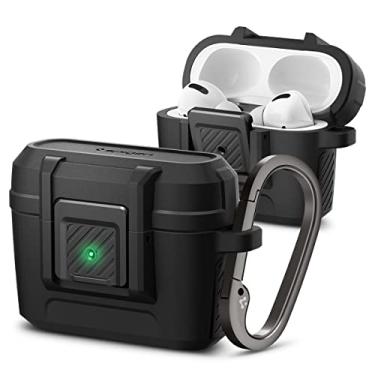 Imagem de Spigen Lock Fit Compatível com Airpods Pro Capa com Clipe de Bloqueio Seguro - Preta