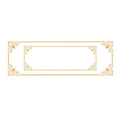 Imagem de Stencil de Acetato para Pintura OPA Simples 10 x 30 cm - 2423 Moldura Cantoneira Arabesco Dupla