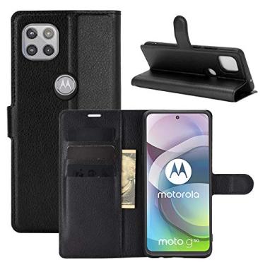 Imagem de YUNCHAO Caixa de telefone Para Motorola Moto G 5G Litchi Texture Horizontal Flip Capa Protetora com Suporte e Slots de Cartão e Carteira capa para celular