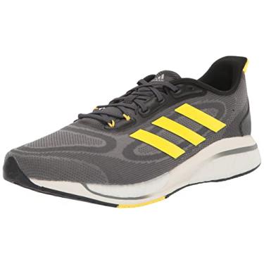 Imagem de adidas Tênis de corrida masculino Supernova +, Cinza/amarelo feixe/cinza traço, 12.5