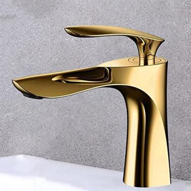 Imagem de Torneiras de bacia de banheiro quente e frio misturador de água quente e fria torneira cromada/preta de alça única bacia de água pia montada, 2, china