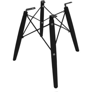 Imagem de Pé Palito Base Cadeira Eiffel 45cm Madeira Charles Eames (Preto)