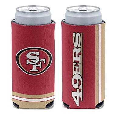 Imagem de NFL San Francisco 49ers Slim Can Cooler, cores do time, tamanho único