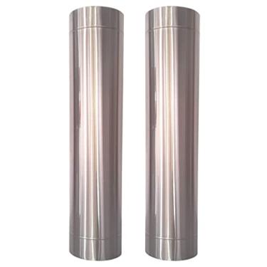Imagem de 2 Dutos 9" Polegadas Inox 304 Chaminé Lareiras Churrasqueira