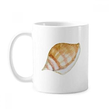 Imagem de Caneca colorida de caracol com ilustração de vida marinha cerâmica xícara de porcelana de café louça
