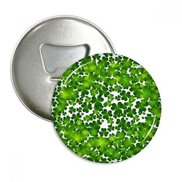 Imagem de Emblema multifuncional com ímã de geladeira para o Dia de São Patrício, quatro folhas da Irlanda