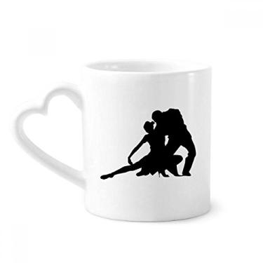 Imagem de Dançarina esportiva Dueto Dance Performance Caneca café cerâmica copo de coração de vidro