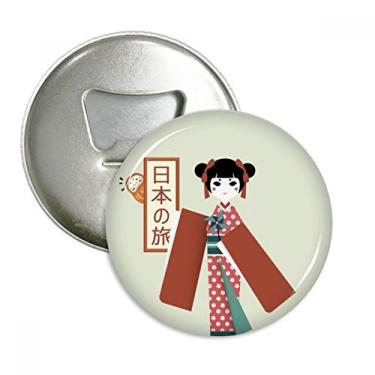 Imagem de Emblema multifuncional tradicional japonês para abridor de garrafas com ímã de geladeira