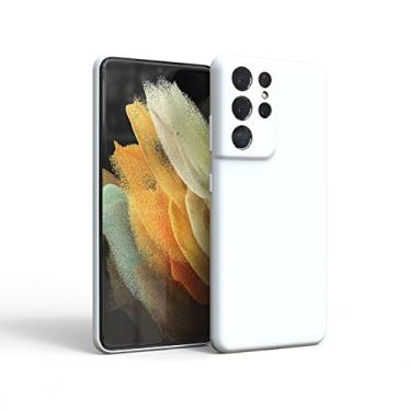 Imagem de Para Samsung Galaxy S21 S21 Plus S21 Ultra S2 1FE S21 S21FE Capa de silicone sedoso Soft-Touch Back Protective, branco, para S21Plus