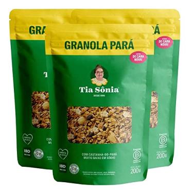 Imagem de Kit 3 Granola Castanha do Pará Baixo Sódio 200g cada Tia Sônia