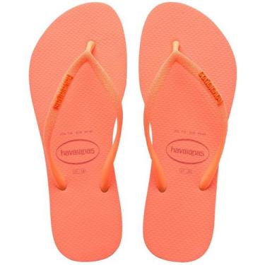 Imagem de Chinelo Feminino Havaianas Slim Glitter Neon Coral