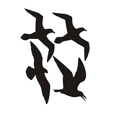 Imagem de Adesivo de Parede Voo Kapos Preto 20X30