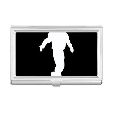 Imagem de Estojo esportivo Skateboarding preto para cartões de visita, caixa de bolso