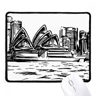 Imagem de Mousepad Australia Sydney Opera House Sketch Tapete de borracha para jogos