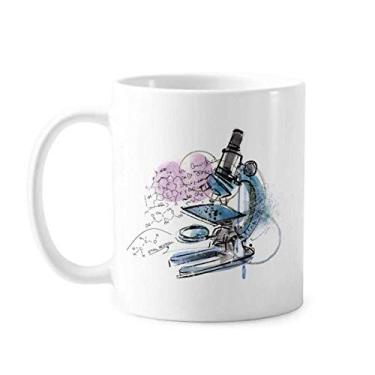 Imagem de Chemistry Kowledge Caneca de microscópio cerâmica café porcelana copo talheres
