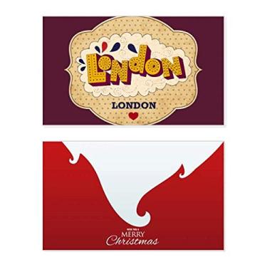 Imagem de Umbrella UK London Stamp British Holiday Merry Christmas Cartões de parabéns Mensagem de Natal