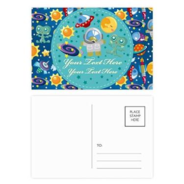 Imagem de Cartão postal Universe And Alien In The Space Cartão de felicitações de aniversário