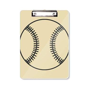 Imagem de Linha esportiva de beisebol, desenho padrão, prancheta, pasta, bloco de anotação, placa de apoio A4