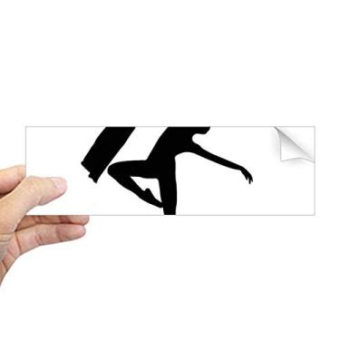 Imagem de DIYthinker Adesivo retangular para para-choque Jumping Dancer Art Sports Notebook Janela Decalque