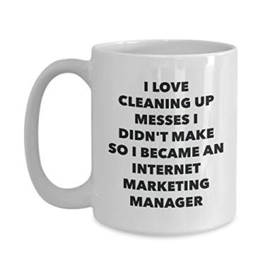 Imagem de Caneca I Became an Internet Marketing Manager – Caneca de café de cacau quente divertido – ideia de presente de aniversário de Natal