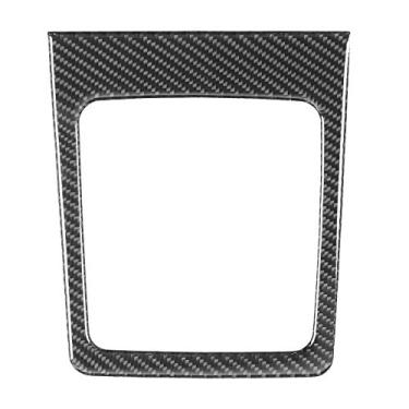 Imagem de Acabamento adesivo de painel de câmbio de marchas de fibra de carbono - melhora a aparência do Mitsubishi Lancer GT/GTS 2008-2016 - Capa de botão de câmbio, decalque do painel de engrenagem, moldura de câmbio de marchas de fibra de carbono