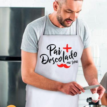 Imagem de Avental Para Cozinha Pai Descolado Cores Preto Branco