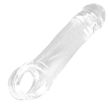 Imagem de Capa peniana massageadora sem cabeça - transparente capa peniana camisinha extensora UU35314