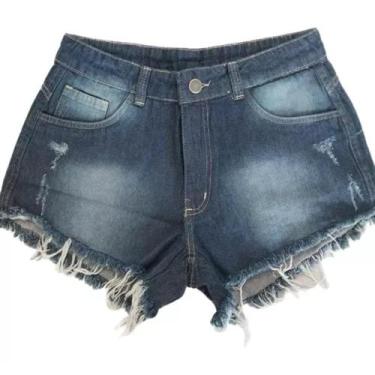 Imagem de Shorts Jeans Feminino Curto Moda Verao - Rp Modas