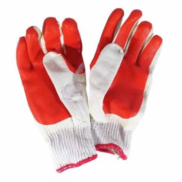 Imagem de Luva Malha Banho Latex Tamanho 9 Vermelha Bestfer