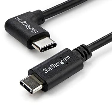 Imagem de StarTech.com Cabo USB-C de ângulo direito – 1 m / 3 pés – reversível – M/M – Cabo USB tipo C – Cabo de carregamento USB-C – Cabo USB C para USB C (USB2CC1MR)