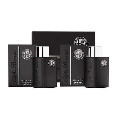 Imagem de Kit Alfa Romeo Black (Perfume 75 Ml + After Shave Lotion 75 Ml)