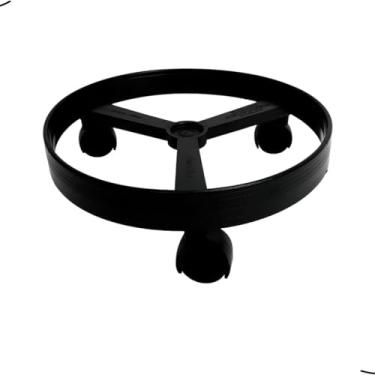 Imagem de Carrinho Suporte Reforçado Base Para Botijão De Gás Vaso De Plantas Galão De Água Até 55kg - Preto