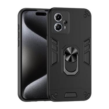Imagem de Estojo Fino Compatible with Motorola Moto G13/Moto G23 Phone Case with Kickstand & Shockproof Military Grade Drop Proof Protection Rugged Protective Cover PC Matte Textured Sturdy Bumper Cases (Size