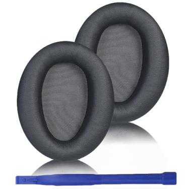 Imagem de Almofadas de reposição confortáveis ​​Almofadas de couro proteico com cancelamento de ruído Capa para fone de ouvido Peças de reparo para fone de ouvido Sony WH-CH700N WH-CH710N (cinza titânio)
