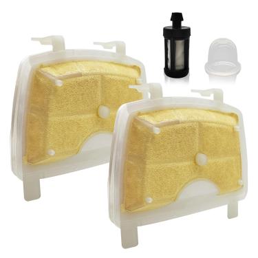 Imagem de HRui Filtro de ar vermelho 2x 1139-120-1602 limpador para motosserra Stihl MS171 MS171C MS181 MS181C MS211 MS211C substitui OEM 1139 120 1602