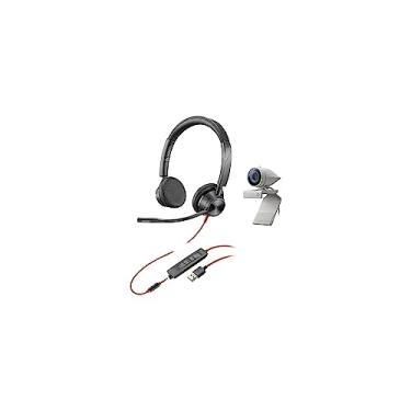 Imagem de Plantronics Poly - Studio P5 Webcam Com Blackwire 3325 Kit De Fone De Ouvido (+ Polycom) - 1080P HD Videoconferência Profissional Câmera E Estéreo Audio Headset USB-A - Certificado Para Zoom E Equipes