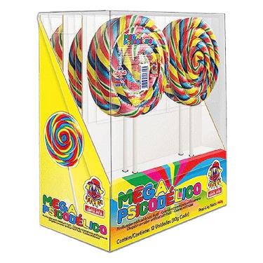 Imagem de Mega Pirulito Psicodélico Colorido c/12 - Santa Rita