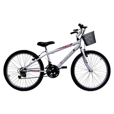 Imagem de Bicicleta de Passeio Saidx Bike Feminina - Aro 24 18 Marchas - Freios V Brake (Branco)