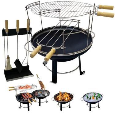 Imagem de Confrateira Zzonn Cf560 – 3 Em 1: Churrasqueira Gourmet, Lareira Externa E Cooler De Be...