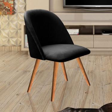 Imagem de Poltrona Decorativa Gaia para Sala, Quarto, Recepção Preto