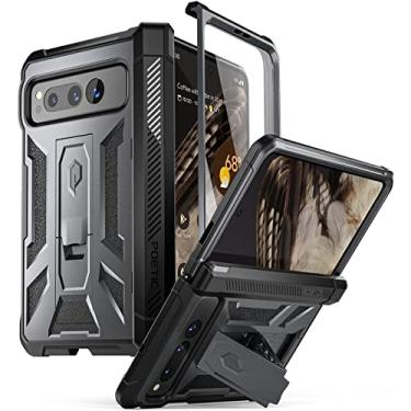 Imagem de Poetic Capa Spartan testada contra quedas de grau militar com protetor de tela integrado para Google Pixel Fold 5G - Metálico Metálico