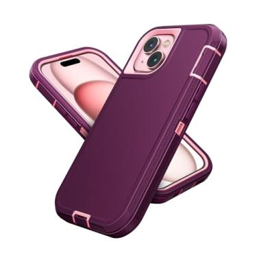 Imagem de Jelanry Capa para iPhone 15 Plus 5G, capa de proteção de camada dupla resistente e resistente e porta USB C, antipoeira, arranhões, à prova de choque, capa traseira fosca para Apple iPhone 14/15 Plus