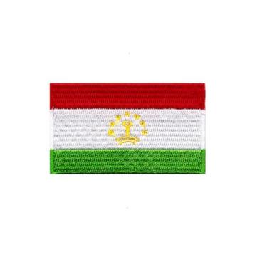 Imagem de Ruoming 1 peça de adesivos de bandeira do Tajiquistão a ferro ou costurados bordado tático militar nacional do Tajiquistão (Tajiquistão)