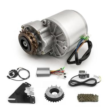 Imagem de L-faster DIY 250W 350W Solução barata Spokes Gear Sprocket PAS Motor sem escova de acionamento de corrente do lado esquerdo para E-Bicycle (kit de acelerador de polegar 6, 36V350W)