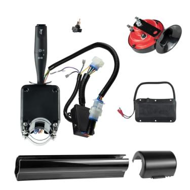 Imagem de Orle Oko Kit de seta de carrinho de golfe com interruptor de luz de freio de buzina, plugue de 9 pinos, chicote de fiação de atualização de luxo - Kit de luz legal de rua de 12 V para carro clube DS