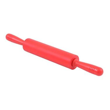 Imagem de Rolo para Massas, Pão, Pizza em Silicone - Vermelho 40CM