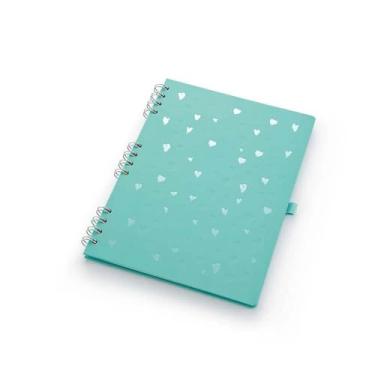 Imagem de Caderno Otima Romantic Verde Cd 177X240 90Fls Espiral 177 4593-7 25833